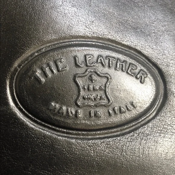 Vera Pelle Italian Leather Black/Brown Shoulder Backpack Bag - Picture 4 of 16